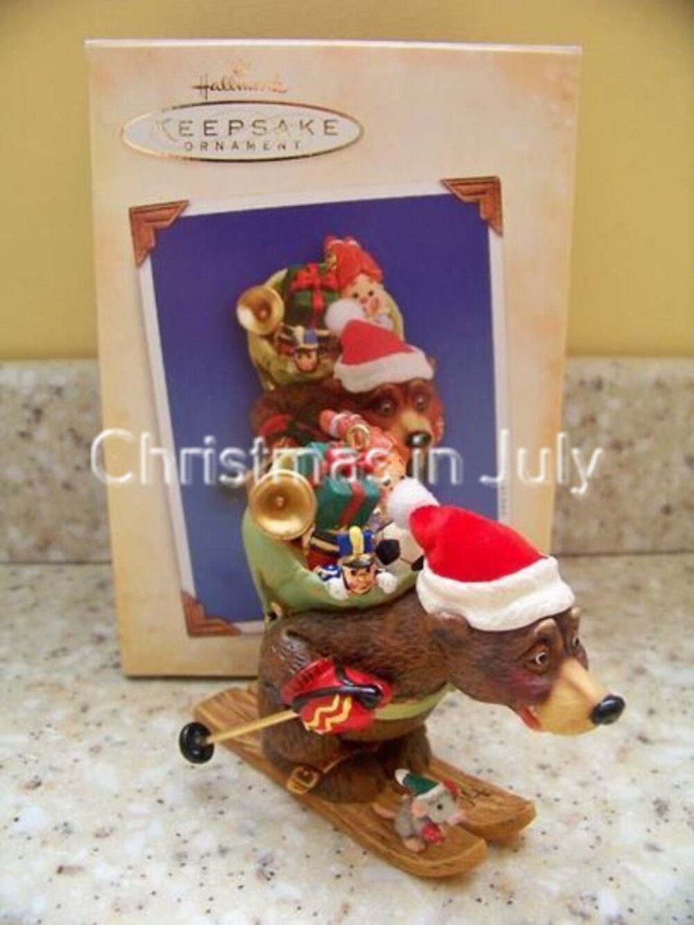 Hallmark 2004 Downhill Delivery Nick and Christopher Christmas Ornament